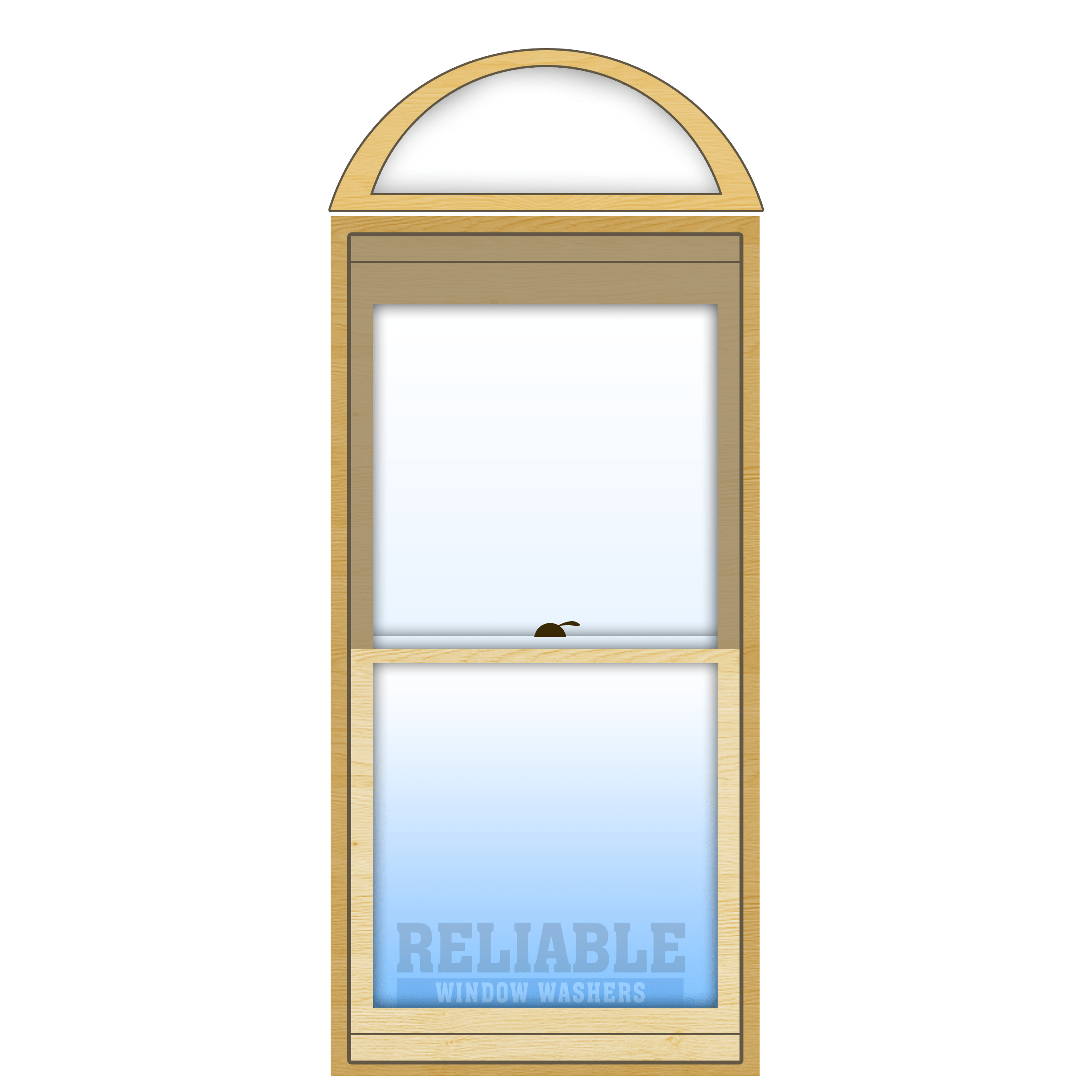Single Window w/ Half Moon Window