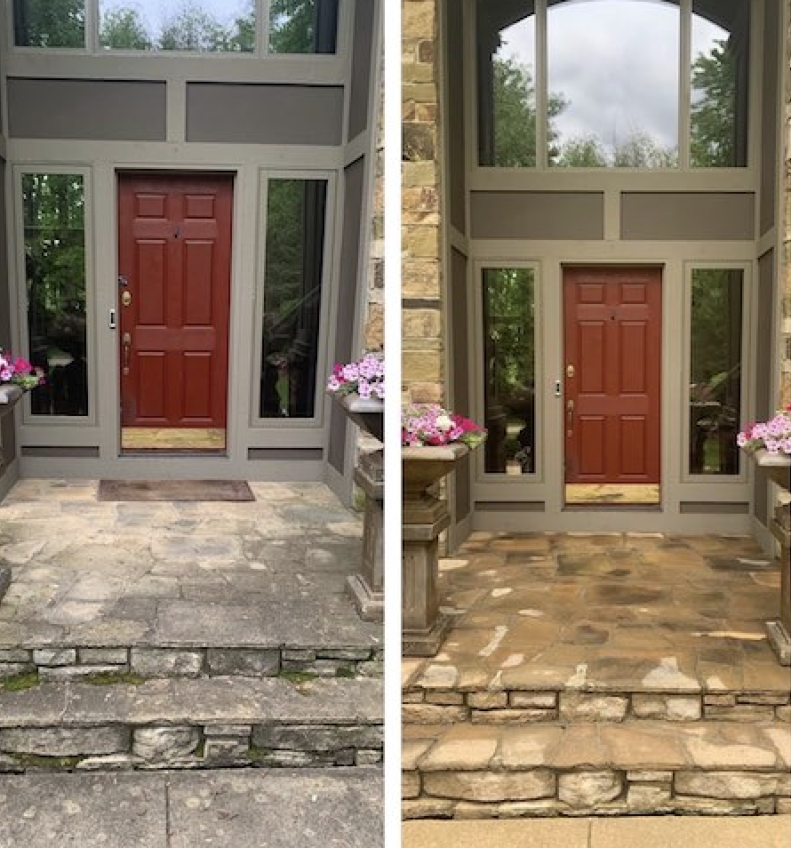 Deck washing results after treatment